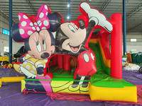 Nouvelle conception de château gonflable géant Mickey Mouse pour enfants, pour l'intérieur et l'extérieur, avec toboggan et aire de saut