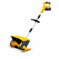 Pelle à neige électrique sans fil 21V Lithium-Ion, souffleuse à neige légère de 4,55 kg, pliable, télescopique, autopropulsée, professionnelle