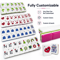 Juego de Mahjong Acrílico Rosa en Oferta, Fichas de Mahjong Americanas de Lujo para Divertirse Jugando Mahjong