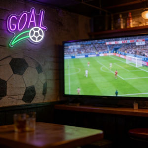 Enseigne néon USB à intensité variable GOAL, idéale pour les soirées, les espaces décontractés et comme cadeau parfait pour les fans de sport - Product Image 4