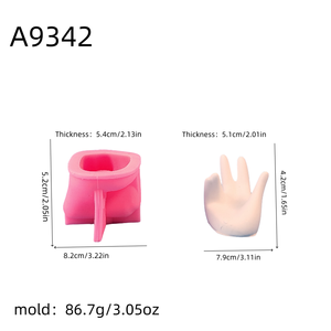 Moldes de almacenamiento de Arte de resina ecológicos hechos a mano PC Ins estilo adornos decorativos forma de barra escultura de mano modelo A9342 - Product Image 4