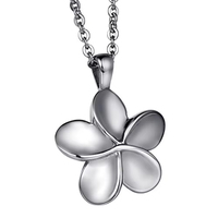 Bijoux de crémation, pendentif en argent sterling 925, fleurs à cinq pétales, collier pour les cendres
