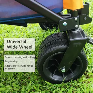 Opvouwbare Camping Outdoor Utility Wagon Ruime Wiel Handkar Voor Vissen Strand Tuingereedschap Kids Vriendelijk