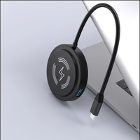 Carga rápida inalámbrica 6 en 1 divisor Usb C Hubs tipo C Pd 3,0 Adaptador 7 en 1 multipuerto para estación de acoplamiento de computadora portátil y teléfono