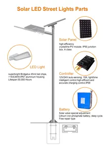 Smart City Farola Solar intelligenter Sensor Super High Lumen IP67 wasserdicht mit CCTV 4G Wifi Kamera Solar LED Straßen laterne 150W