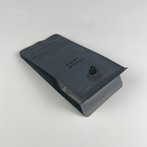 Bolsa de aluminio con logotipo personalizado impreso, embalaje de café, mylar, fondo plano - Product Image 5