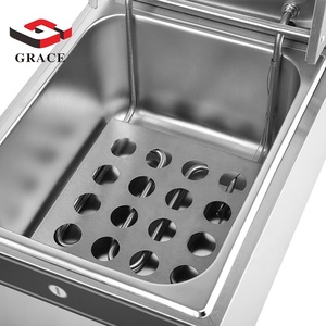 <span class=keywords><strong>Friggitrice</strong></span> Elettrica Professionale da Tavolo in Acciaio Inox 6L 2500W per Pollo e Patatine Fritte - Product Image 4