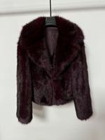 Veste en fausse fourrure épaisse et chaude pour femme, taille plus, automne-hiver, MOQ 1