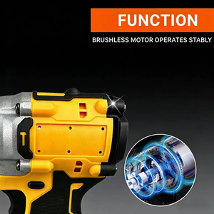 Llave de Impacto Inalámbrica, 1000N.m Torque Máximo, Portabrocas Ajustable de 4 mm, Motor sin Escobillas, Batería de Iones de Litio, Acabado Cromado, OEM Personalizado - Product Image 5