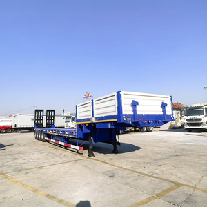40 chân 3-trục 4 trục container bán Trailer 80 tấn CE chứng nhận cường độ cao cổ ngỗng phẳng bán Trailer - Product Image 4