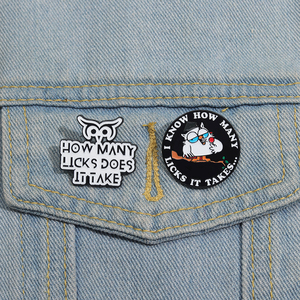 Karikatür baykuş emaye Pin Retro 90s hayvan rozeti sırt çantası giysi yaka broş takı aksesuarları hediye arkadaşlar için toptan - Product Image 1