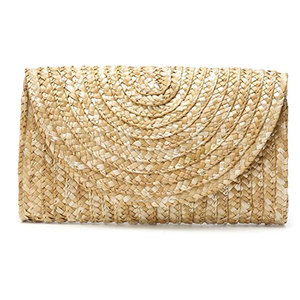 Sacs en <span class=keywords><strong>paille</strong></span> avec logo personnalisable pour femmes, ronds, en rotin, faits à la main, vente en gros, 2020 - Product Image 2