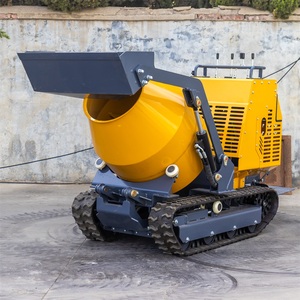 Camion-bétonnière sur chenilles à commande hydraulique avec cuve de mélange de ciment, mini-bétonnière avec <span class=keywords><strong>pelle</strong></span> et benne - Product Image 1