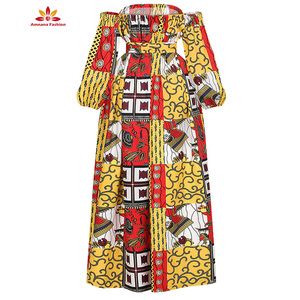Robe longue à manches <span class=keywords><strong>longues</strong></span> et bustier sexy pour femme, style africain imprimé, taille haute, jupe fendue sur le côté, <span class=keywords><strong>robes</strong></span> Ankara, vente <span class=keywords><strong>en</strong></span> gros, collection <span class=keywords><strong>2021</strong></span> - Product Image 3