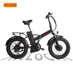 ANLOCHI-bicicleta eléctrica de montaña para adultos, bici de suspensión completa con neumático ancho de 48V y 750W, motor dual, plegable - Product Image 1