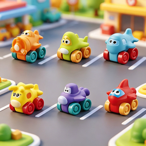 JY Cartoon Airplane <b>Soft</b> Vinyl Toy Cars with Smooth Sliding Wheels for <b>Toddlers</b> and Babies Early Educational <b>Play</b> Gift - Product Image 4