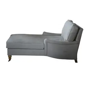 法国乡村风格纯亚麻面料复古软垫沙发躺椅沙发HL091