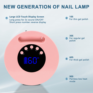 Wireless 54w Uv <strong>Nails</strong> Lamp Rechargeable Cordless <strong>Nail</strong> Dryer Portable Uv Led Light Lamps With Metal Base for Salon &amp; Home - Product Image 3