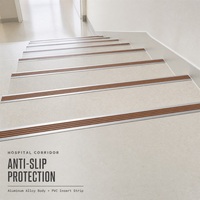 Protection d'angle de marche d'escalier en aluminium avec insert en PVC écologique pour escaliers intérieurs et extérieurs