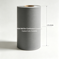 Rouleau de cuir synthétique gris durable en silicone, anti-rayures, au toucher doux, pour projets d'habillage et de décoration intérieurs