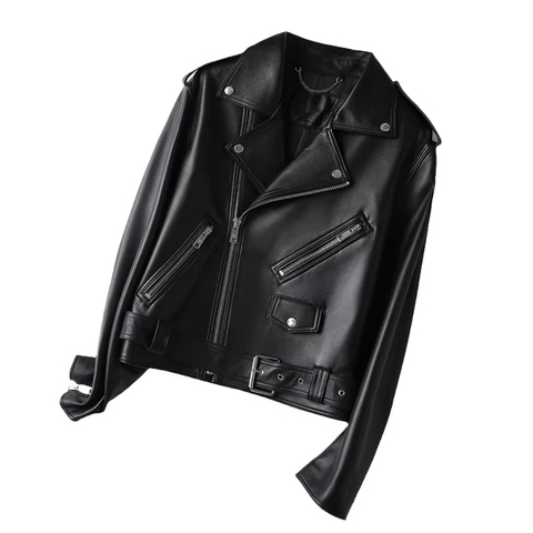 3210 Latest Design High Quality Real Sheep Leather Jacket for Women Long Sleeves Fashionable Casual Breathable Plain Dyed