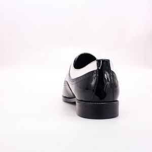 Dermis — chaussures en cuir verni pour <span class=keywords><strong>homme</strong></span>, aiguilles <span class=keywords><strong>noir</strong></span> et blanc, coupe basse, robe formelle de soirée, styliste, 2021 - Product Image 4