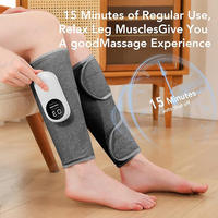 Masseur de mollets sans fil à compression d'air avec chaleur et minuterie pour usage domestique