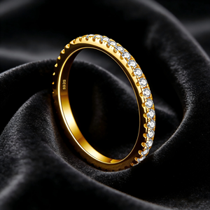 Classic Wedding <b>Rings</b> Rose Gold Plated Zirconia Non Fade 925 Sterling <b>Silver</b> Wedding <b>Rings</b> for Ladies - Product Image 1