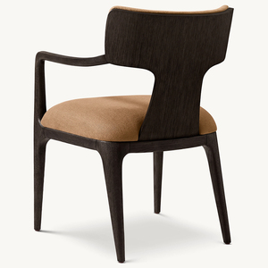 Sedie da Pranzo Moderne in Legno Massello <span class=keywords><strong>con</strong></span> Rivestimento in Tessuto, Poltroncine <span class=keywords><strong>con</strong></span> <span class=keywords><strong>Schienale</strong></span> per Interni - Product Image 6