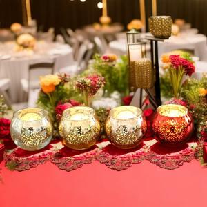 Promoción navideña, candelabro de cristal alto galvanizado con logotipo personalizado, decoración tipo cuenco resistente al calor - Product Image 6