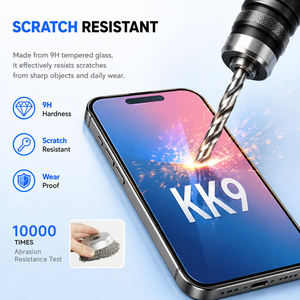 Protection d'écran en verre trempé KK9 Super Tough, résistante aux chocs, testée avec une balle de 3 mètres de hauteur - Product Image 2