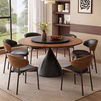 Table et chaise de salle à manger en bois massif de style moderne du milieu du siècle, avec dossier réglable et rembourré, pour la maison, l'hôtel et le salon - Vente en gros