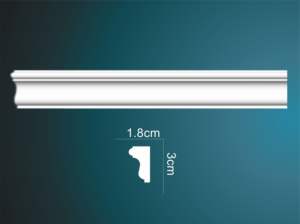 Moulage de décoration intérieure de style européen Moule de corniche en plâtre de mousse de polyuréthane blanc décoratif - Product Image 2