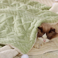 Couverture polaire double face grand format pour animaux de compagnie, idéale pour le sommeil des chats et des chiens, chaude pour l'hiver, vente en gros du fabricant, prise en charge OEM