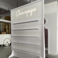 Conception populaire blanc Pvc Champagne mur décoration de mariage lunettes support mural