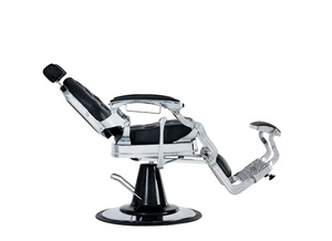 Silla de Barbero de Hierro al por Mayor de Fábrica, Estilo Moderno, Giratoria 360 Grados, Reclinable, Altura Ajustable, Cuero Personalizable - Product Image 2