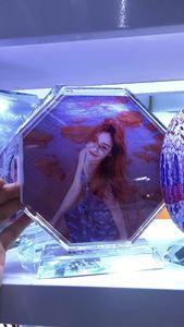 Cadre photo en cristal octogonal Bsj-26 pour sublimation, idéal pour les cadeaux de mariage - Product Image 3