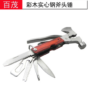 Martillo de Escape Multifuncional para Vehículos con Mango de Madera, Hacha de Acero, Herramienta de Seguridad para Romper Vidrios y Cortar Cinturones de Seguridad en Emergencias - Product Image 5