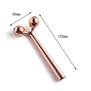 Rodillo de Masaje Facial de Metal en Forma de Rosa Dorada Clásica Personalizada - Product Image 6