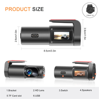 Caméra de tableau de bord WIFI Caméra de voiture 1080P HD WIFI Enregistrement en boucle Moniteur de stationnement Enregistreur ADAS Vision nocturne Caméra DVR USB pour voiture