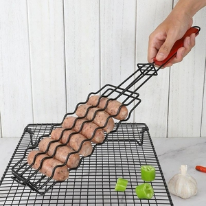 Panier de barbecue portable en fil de fer antiadhésif pour poisson, popcorn, jambon, saucisses, pour balcon et extérieur - Product Image 4
