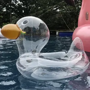 新款鸭形儿童充气婴儿安全游泳座椅漂浮泳池环高品质游泳圈水上漂浮座圈