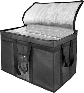 Insulated Cooler Bags with Zipper Closure,Reusable Grocery Shopping Bags Keep Food Hot or Cold,Collapsible Lunch Bag - Product Image 1