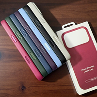 Nouvelle couleur pour étui en cuir magnétique Apple pour iPhone 18 Pro Max 18 Air, coque magnétique avec charge sans fil et bouton pour la caméra