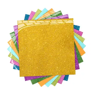 Self Adhesive Glitter Foam Sheets Assorted Colors Sparkly Sticky Papers Bling Glitter Paper