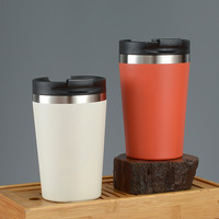 Tazas de café de viaje al aire libre a prueba de fugas de acero inoxidable de doble pared termo tazas de vacío logotipo personalizado impreso 320ml