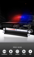 Coche 12 /24V RGB Barra de luz LED IP65K Impermeable | Offroad 4x4 ATV BTV UTV Camión Vehículo Baliza DE EMERGENCIA Luz de advertencia de peligro