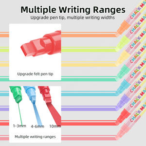 Vente en gros de marqueurs <span class=keywords><strong>craie</strong></span> Macaron <span class=keywords><strong>couleur</strong></span> gomme marqueur stylo 10mm pointe plate liquide <span class=keywords><strong>craie</strong></span> marqueurs effaçables à sec tableau noir stylo <span class=keywords><strong>craie</strong></span> - Product Image 5