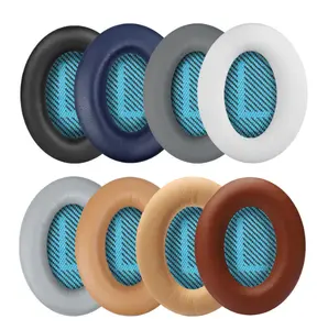 Coussinets d'oreille pour Bose QuietComfort 45 Coussins d'oreille de remplacement en cuir protéiné à mousse à mémoire de forme pour oreillettes Bose <span class=keywords><strong>QC45</strong></span> - Product Image 1