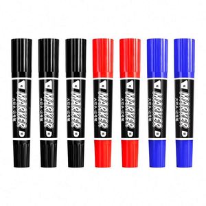 High Quality Custom Logo Colored Black Waterproof Non-toxic Permanent Marker Pen Double Ended - Product Image 1